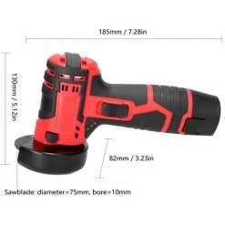 HAPPYSHOPPING 19500 U / Min Winkelschleifer Bürstenloser Motor Elektrisches Schleifwerkzeug Multifunktionsschneider Zum Schneiden Polieren Von Keramikfliesen Holz Stein Stahl,EU -Stecker 2PCS -Batterien, Mehrfarbig -Winkelschleifer Verkaufe 57793237 5