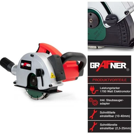 Grafner® Mauernutfräse Dehnfugfräse Schlitzfräse Laser MD10963 2 Grafner® Mauernutfräse Dehnfugfräse Schlitzfräse Laser MD10963 – Bild 2