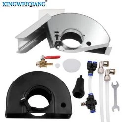 THSINDE Winkelschleifer Ohne Totwinkel-Schutzhülle, Wasser- Und Strom-Schlitzzerstäuber-Schutzhülle, Doppelseitige Zerstäubung Plus Wasser- Und Staubschutzhülle, Winkelschleifer Plus Wasserschutzhülle – Schwarzes Standardmodell