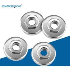 THSINDE 100 Typ Silber Winkelschleifer Druckplatte Modifizierte Schiene Druckplattenabdeckung Sechskantmutter Zubehör Schleifwerkzeug Silber 100 Typ Winkelschleifer Druckplatte-