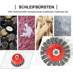 Set Mit 4 Winkelschleiferbürsten, Flexibler Stahl, Durchmesser: 75 Mm, Durchmesser: 100 Mm, M14 THSINDE -Winkelschleifer Verkaufe 59299879 4