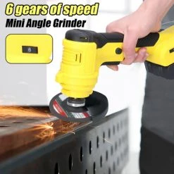 LIFCAUSAL 6 Gänge Verstellbarer Winkelschleifer Mini Akku Elektrische Polierschneidemaschine Elektrowerkzeug -Winkelschleifer Verkaufe 59307950 3