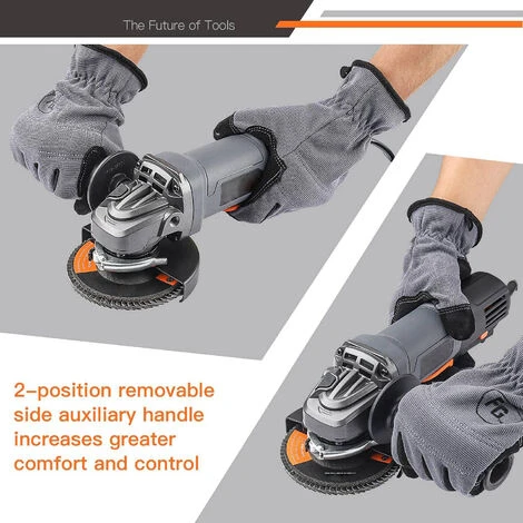 TACKLIFE P3AG125 Winkelschleifer 1300 W, 125 Mm Und 12000 U/min Werkzeug Mit Kugelschalter, 3 Schleif-/Polier-/Trennscheiben, 2 Radschutzabdeckungen, 1 Tragbare Tasche 5 TACKLIFE P3AG125 Winkelschleifer 1300 W, 125 Mm Und 12000 U/min Werkzeug Mit Kugelschalter, 3 Schleif-/Polier-/Trennscheiben, 2 Radschutzabdeckungen, 1 Tragbare Tasche – Bild 5