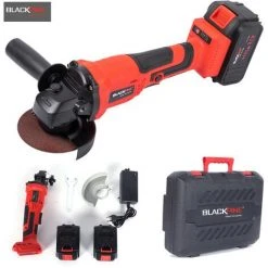 BLACKPINE - 125mm Bürstenloser Akku-Winkelschleifer Akku 21V 2.0Ah Drehzahl 8000r/min