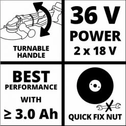 Einhell Akku-Winkelschleifer AXXIO 36/230 Q 36 V, 230 Mm -Winkelschleifer Verkaufe 62490627 4