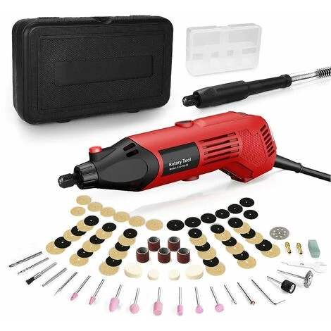 LIFCAUSAL AC Ratory Tool Kit Elektroschleifer 6 Variable Geschwindigkeiten 8000–35000 U/min 170 W Zum Polieren, Schnitzen Und Formen Mit Tragetasche 1 LIFCAUSAL AC Ratory Tool Kit Elektroschleifer 6 Variable Geschwindigkeiten 8000–35000 U/min 170 W Zum Polieren, Schnitzen Und Formen Mit Tragetasche