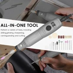 LIFCAUSAL 12 V Mini-Rotationswerkzeug, Tragbare Elektrische Mühle, 5000–15.000 U/min, Rotationsschneider Mit Variabler Geschwindigkeit, Mit 24 Aufs?tzen Für Bastelprojekte Und DIY-Kreationen, Grau EU -Winkelschleifer Verkaufe 63812936 3