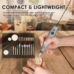 LIFCAUSAL 12 V Mini-Rotationswerkzeug, Tragbare Elektrische Mühle, 5000–15.000 U/min, Rotationsschneider Mit Variabler Geschwindigkeit, Mit 24 Aufs?tzen Für Bastelprojekte Und DIY-Kreationen, Grau EU -Winkelschleifer Verkaufe 63812936 4