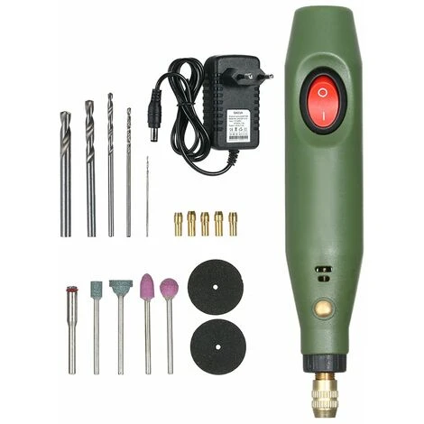 LIFCAUSAL KKmoon DC12V Multifunktionales Mini-Elektroschleifer-Set Bohrmaschine Schleifen Drehwerkzeug-Kit Zum Fräsen Polieren Gravieren 1 LIFCAUSAL KKmoon DC12V Multifunktionales Mini-Elektroschleifer-Set Bohrmaschine Schleifen Drehwerkzeug-Kit Zum Fräsen Polieren Gravieren