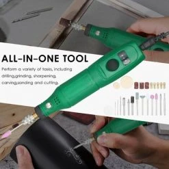 LIFCAUSAL 12-V-Mini-Rotationswerkzeug, Tragbare Elektrische Mühle, 5000–15000 U/min, Rotationsschneider Mit Variabler Geschwindigkeit, Mit 24 Aufs?tzen Für Bastelprojekte Und DIY-Kreationen, Grün EU -Winkelschleifer Verkaufe 63813042 3