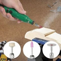 LIFCAUSAL 12-V-Mini-Rotationswerkzeug, Tragbare Elektrische Mühle, 5000–15000 U/min, Rotationsschneider Mit Variabler Geschwindigkeit, Mit 24 Aufs?tzen Für Bastelprojekte Und DIY-Kreationen, Grün EU -Winkelschleifer Verkaufe 63813042 5