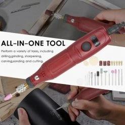 LIFCAUSAL 12-V-Mini-Rotationswerkzeug, Tragbare Elektrische Mühle, 5000–15000 U/min, Rotationsschneider Mit Variabler Geschwindigkeit, Mit 24 Aufsätzen Für Bastelprojekte Und DIY-Kreationen -Winkelschleifer Verkaufe 63813072 3