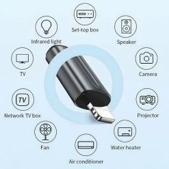 LIFCAUSAL Neuer IR Appliances Drahtloser Infrarot-Fernbedienungsadapter Mobiler Infrarot-Telefonsender Für IPhone/Micro-USB/Typ-C (Schwarz) Typ C -Winkelschleifer Verkaufe 64117670 3