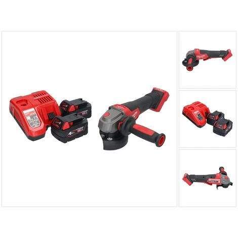 .MILWAUKEE. Milwaukee M18 FSAGV115XPDB-402 Akku Winkelschleifer 18 V 115 Mm Brushless + 2x Akku 4,0 Ah + Ladegerät 1 .MILWAUKEE. Milwaukee M18 FSAGV115XPDB-402 Akku Winkelschleifer 18 V 115 Mm Brushless + 2x Akku 4,0 Ah + Ladegerät