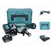 Makita DGA 521 RGX1J Akku Winkelschleifer 18 V 125 Mm X-LOCK Brushless + 2x Akku 6,0 Ah + Ladegerät + Makpac