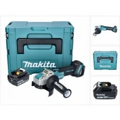 Makita DGA 521 F1X1J Akku Winkelschleifer 18 V 125 Mm X-LOCK Brushless + 1x Akku 3,0 Ah + Makpac - Ohne Ladegerät