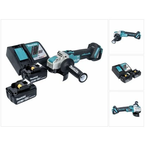 Makita DGA 521 RTX1 Akku Winkelschleifer 18 V 125 Mm X-LOCK Brushless + 2x Akku 5,0 Ah + Ladegerät 1 Makita DGA 521 RTX1 Akku Winkelschleifer 18 V 125 Mm X-LOCK Brushless + 2x Akku 5,0 Ah + Ladegerät