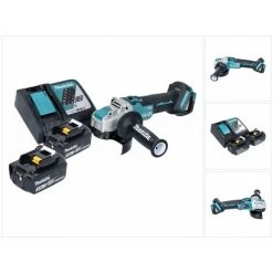 Makita DGA 521 RFX1 Akku Winkelschleifer 18 V 125 Mm X-LOCK Brushless + 2x Akku 3,0 Ah + Ladegerät