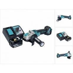 Makita DGA 521 RG1X1 Akku Winkelschleifer 18 V 125 Mm X-LOCK Brushless + 1x Akku 6,0 Ah + Ladegerät