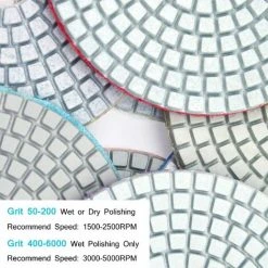 ILOVEMILAN 10er-Pack 10 Cm Diamant-Polierpads – Nassschleifblätter Diamant-Nassschleifblätter Steinpolierblätter Marmor Granitfliesen Aufgearbeitete Weiche Polierblätter (Maschenweite 50) -Winkelschleifer Verkaufe 65948560 3