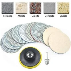 ILOVEMILAN 10er-Pack 10 Cm Diamant-Polierpads – Nassschleifblätter Diamant-Nassschleifblätter Steinpolierblätter Marmor Granitfliesen Aufgearbeitete Weiche Polierblätter (Maschenweite 50) -Winkelschleifer Verkaufe 65948560 4