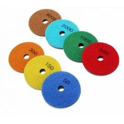 ILOVEMILAN 10er-Pack 10 Cm Diamant-Polierpads – Nassschleifblätter Diamant-Nassschleifblätter Steinpolierblätter Marmor Granitfliesen Aufgearbeitete Weiche Polierblätter (Maschenweite 50) -Winkelschleifer Verkaufe 65948560 5