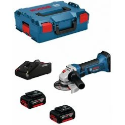Winkelschleifer BOSCH GWS 18-125 V-LI (2 X 4,0 Ah + GAL18V-40 + L-Boxx 136)