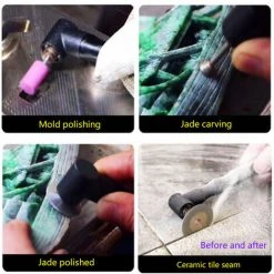 SUPERSELLER Elektrische Polier- Und Schleifmaschine Mit 90-Grad-Bogen Multifunktionaler Schleifmittelspreizer Mit 3mm Spannfutter Mit Schleifpapier 90-Grad-Bogen (Goldschleifpapiersatz) -Winkelschleifer Verkaufe 66109998 4