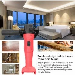 LIFCAUSAL 11500 U/min 800 W Kabelloser Elektrischer Winkelschleifer Multifunktionales Elektrisches Schleifwerkzeug Seitengriff Heimwerker Kleine Holzfliesen Schneiden Polierschleifmaschine Ohne Batterie (Blue-125 Type) -Winkelschleifer Verkaufe 67021636 5