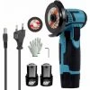 LIFCAUSAL Elektrisches Schleifwerkzeug Mit 19500 U/min, Multifunktional, Mini-Grinder, Handschneider Zum Schneiden, Polieren, Keramikfliesen, Holz, Stein, Stahl (mehrfarbig, 2 Batterien, EU-Stecker)