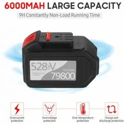 LIFCAUSAL 21 V Bürstenloser Winkelschleifer Werkzeugkopfwinkel 180-Grad-Drehung Akku-Power Grinder 100 Mm Variable Geschwindigkeit 6,0 Ah Lithium-Ionen-Elektro-Akku-Schleif-Schneide-Poliermaschine Metallschneider Mit -EU-Stecker 528TV (6,0 Ah) Akku 2St -Winkelschleifer Verkaufe 67021650 3
