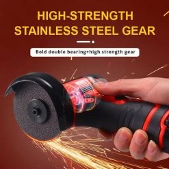 LIFCAUSAL Mini-Winkelschleifer, 19500 U/min, Elektrisches Schleifwerkzeug, Multifunktionaler Schneider Zum Schneiden, Polieren, Keramikfliesen, Holz, Stein, Stahlbürstenmotor (Mehrfarbig-EU-Stecker, 2 Batterien) -Winkelschleifer Verkaufe 67021657 4