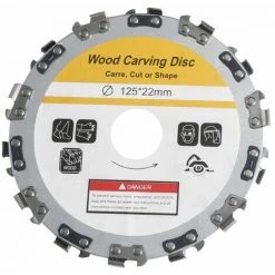 LIFCAUSAL 125 Mm 14 Zähne Holzbearbeitungsscheibe Winkelschleifer Ketten Scheibe Holz Kunststoff Schnitzen Formen Trennscheibe (mehrfarbig)