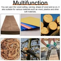 LIFCAUSAL Universelle Ketten Verschleißfeste Holzbearbeitungsscheibe Nutmaschine Ketten Scheibe Holzschnitzerei Trennscheibe Für Typ 100 Winkelschleifer Schnitzen Formschneiden (22T) -Winkelschleifer Verkaufe 67021670 4