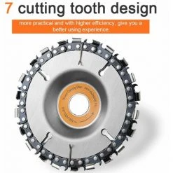 LIFCAUSAL Universelle Ketten Verschleißfeste Holzbearbeitungsscheibe Nutmaschine Ketten Scheibe Holzschnitzerei Trennscheibe Für Typ 100 Winkelschleifer Schnitzen Formschneiden (22T) -Winkelschleifer Verkaufe 67021670 5