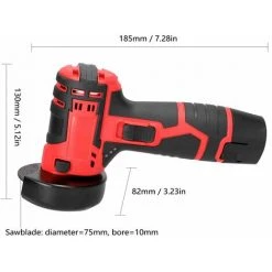LIFCAUSAL Winkelschleifer Mit 19500 U / Min, Bürstenloser Motor, Elektrisches Schleifwerkzeug, Multifunktionaler Schneider Zum Schneiden, Polieren, Keramikfliesen, Holz, Stein, Stahl (Multicolor-EU Plug 2Pcs Batteries) -Winkelschleifer Verkaufe 67021682 5
