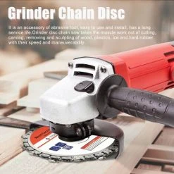 LIFCAUSAL 115 Mm Gelbe Ketten Verschleißfeste 8-Tonnen-Edelstahl-Holzbearbeitungsscheibe Nutmaschine Kettenscheibe Holzschnitz-Trennscheibe Für Winkelschleifer Typ 115 Schnitzformschneiden (mehrfarbig) -Winkelschleifer Verkaufe 67021689 5