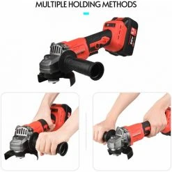LIFCAUSAL Akku-Winkelschleifer, 20 V, Elektrischer Winkelschleifer, 100 Mm, 10000 U/min, Bürstenloser Motor, 2 Positionen, Verstellbarer Hilfsgriff, Aufbewahrungstasche, Tragbarer Elektrischer Schleifer (EU-Stecker) -Winkelschleifer Verkaufe 67021691 3