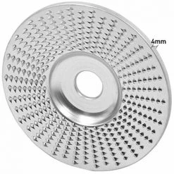 LIFCAUSAL 4-Zoll-Holzschnitzscheibe Für Winkelschleifer Mit 5/8-Zoll-Dorn-Holzformscheibe, Winkelschleifscheibe, Drehwerkzeug, Holzschneideformer (Silber-flache Oberfläche) -Winkelschleifer Verkaufe 67021698 3