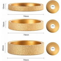LIFCAUSAL Gelötete Diamant-Winkelschleifscheibe Winkelschleifscheibe Schleifscheibe Manuelle Schleifscheibe Für Edelstein Granit Marmor Glas Wolfram Stahl Hartlegierung Keramik (Gold -15 Mm) -Winkelschleifer Verkaufe 67021701 5