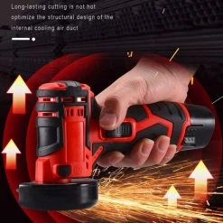 LIFCAUSAL Mini-Winkelschleifer, 19500 U/min, Elektrisches Schleifwerkzeug, Multifunktionaler Schneider Zum Schneiden, Polieren, Keramikfliesen, Holz, Stein, Stahlbürstenmotor (Multicolor-EU Plug 1Pcs Battery) -Winkelschleifer Verkaufe 67021704 5