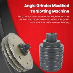 LIFCAUSAL Winkelschleifer Modifiziert Für Stoßmaschinen-Zubehör-Set Winkelschleifer Modifiziertes Spindel-Set Wandfliesen-Ecken-Schlammschleifen Haushaltswerkzeug-Set Mit 7 Abstandshaltern Geeignet Für Winkelschleifer Vom Typ 100 (schwarz) -Winkelschleifer Verkaufe 67021712 3