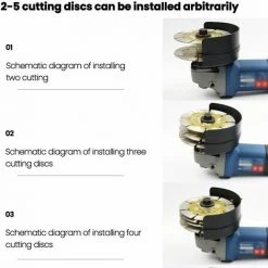 LIFCAUSAL Winkelschleifer Modifiziert Für Stoßmaschinen-Zubehör-Set Winkelschleifer Modifiziertes Spindel-Set Wandfliesen-Ecken-Schlammschleifen Haushaltswerkzeug-Set Mit 7 Abstandshaltern Geeignet Für Winkelschleifer Vom Typ 100 (schwarz) -Winkelschleifer Verkaufe 67021712 4