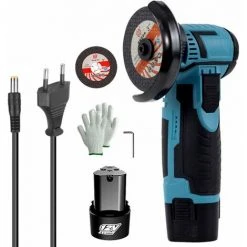 LIFCAUSAL Elektrisches Schleifwerkzeug Mit 19500 U / Min, Multifunktional, Mini-Schleifer, Handschneider Zum Schneiden, Polieren, Keramikfliesen, Holz, Stein, Stahl (mehrfarbig, 1 Stück Batterie, EU-Stecker)