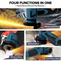 LIFCAUSAL Elektrisches Schleifwerkzeug Mit 19500 U / Min, Multifunktional, Mini-Schleifer, Handschneider Zum Schneiden, Polieren, Keramikfliesen, Holz, Stein, Stahl (mehrfarbig, 1 Stück Batterie, EU-Stecker) -Winkelschleifer Verkaufe 67021715 4
