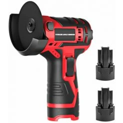 LIFCAUSAL Schleifmaschine 12 V / 3-Zoll-Lithium-Winkel-Mini-Haushalts-Handschneide-Poliermaschine Zum Schneiden Von Metallrohren, Holz Und Rost / Farbstoffschleifen (Schwarz & Rot-EU-Stecker)