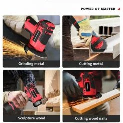 LIFCAUSAL Schleifmaschine 12 V / 3-Zoll-Lithium-Winkel-Mini-Haushalts-Handschneide-Poliermaschine Zum Schneiden Von Metallrohren, Holz Und Rost / Farbstoffschleifen (Schwarz & Rot-EU-Stecker) -Winkelschleifer Verkaufe 67021719 5