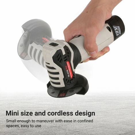 LIFCAUSAL Kabelloser Mini-Winkelschleifer 12 V Elektroschleifer 3-Zoll-Schleifmaschine Polierer Vielseitige Scheibenschleifmaschine Schleifmaschine 19500 U / Min Mit Radschutz 5 LIFCAUSAL Kabelloser Mini-Winkelschleifer 12 V Elektroschleifer 3-Zoll-Schleifmaschine Polierer Vielseitige Scheibenschleifmaschine Schleifmaschine 19500 U / Min Mit Radschutz – Bild 5