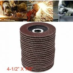 LIFCAUSAL 20 Verschiedene Schleifscheiben, Aluminiumoxid-Schleifmittel, Fächerscheiben, Kompatibel Mit 4,5-Zoll-Winkelschleifer (120 Körnungen) -Winkelschleifer Verkaufe 67021729 3