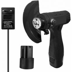 LIFCAUSAL Mini-Akku-Winkelschleifer Schleifwerkzeuge Haushalts-Handpolier-Trennwerkzeug (Schwarz-EU-Stecker-16,8 V Eine Batterie)